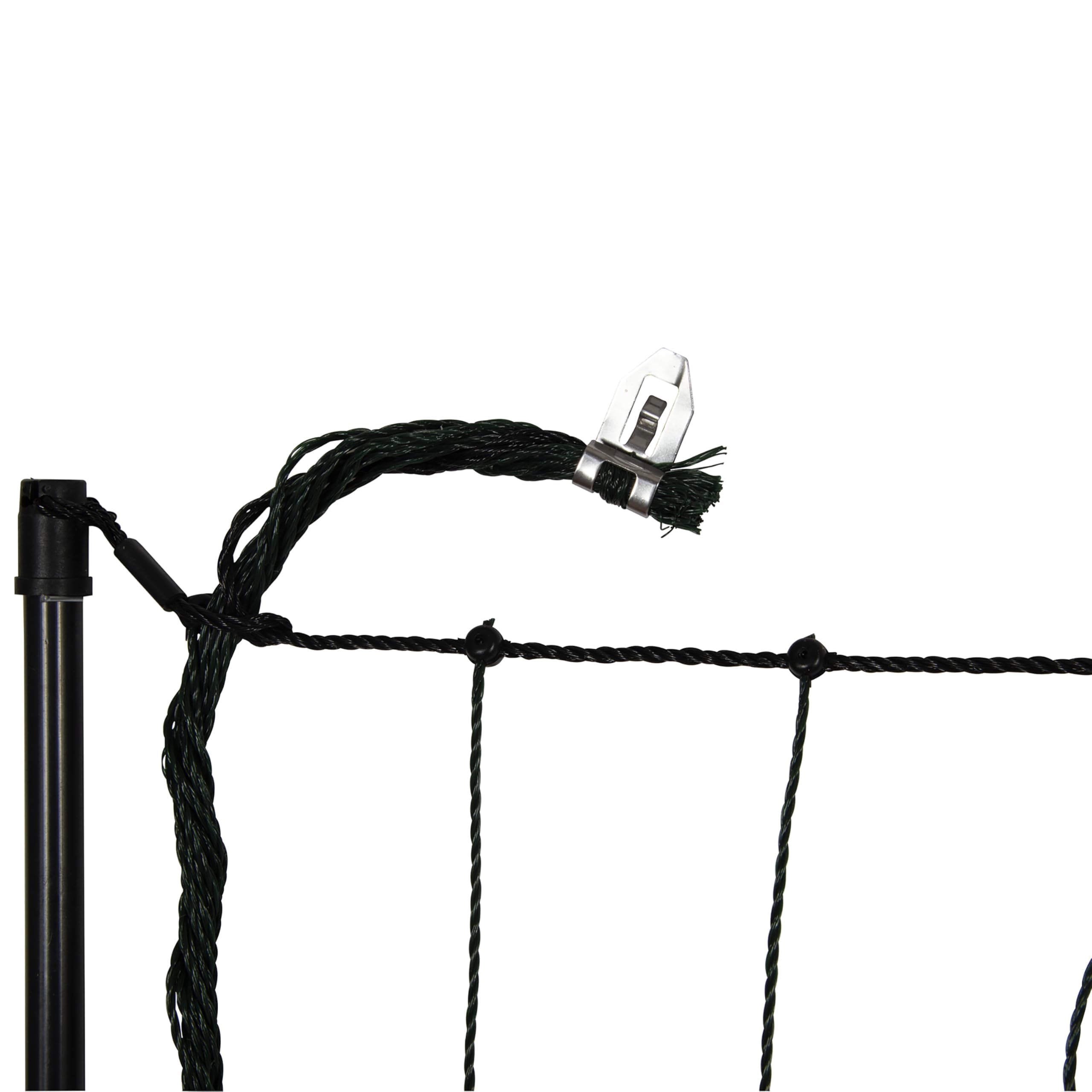 horizont easyLine Clôture pour poulets 50 m de long, 110 cm de haut – 14 piquets en fibre de verre à double pointe – Verte, clôture pour volaille sans électricité, clôture mobile, clôture électrique