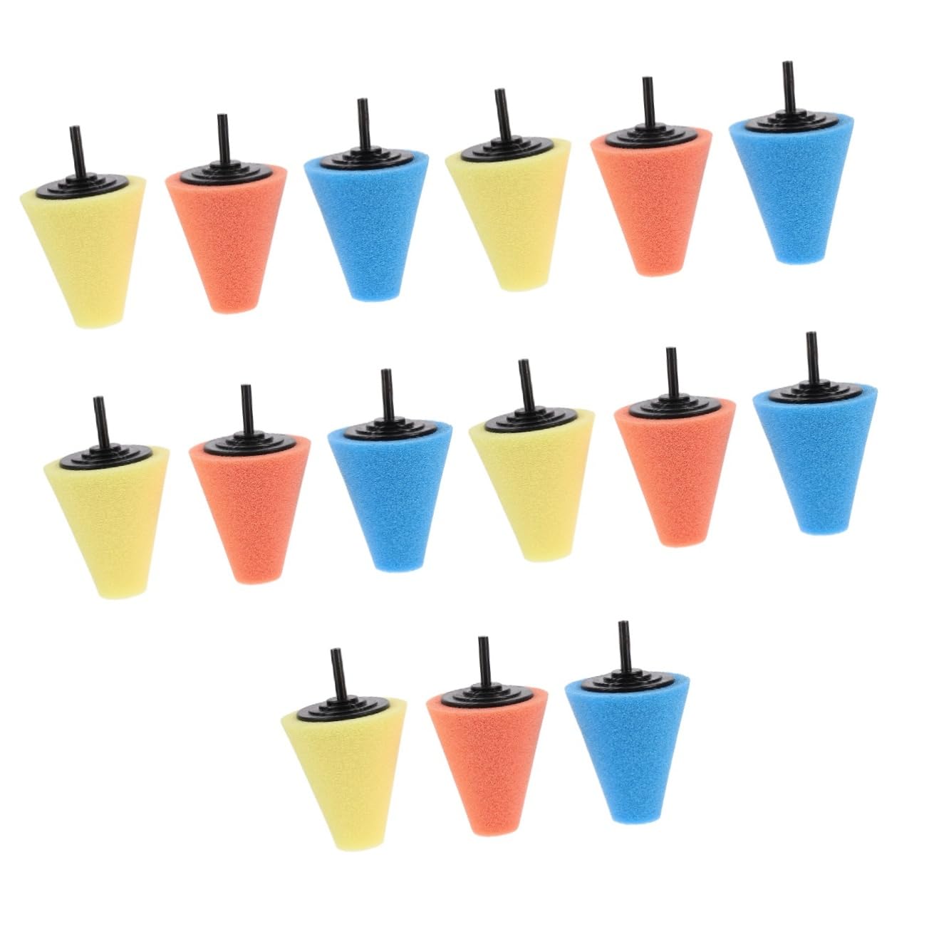 Gatuida 15 Piezas Rueda De Pulido Cono De Esponja Para Pulir Ruedas Herramienta De Cuidado De Ruedas De Coche Cono Para Pulir Ruedas De Auto Almohadillas Para Pulir Coches Acero Inoxidable