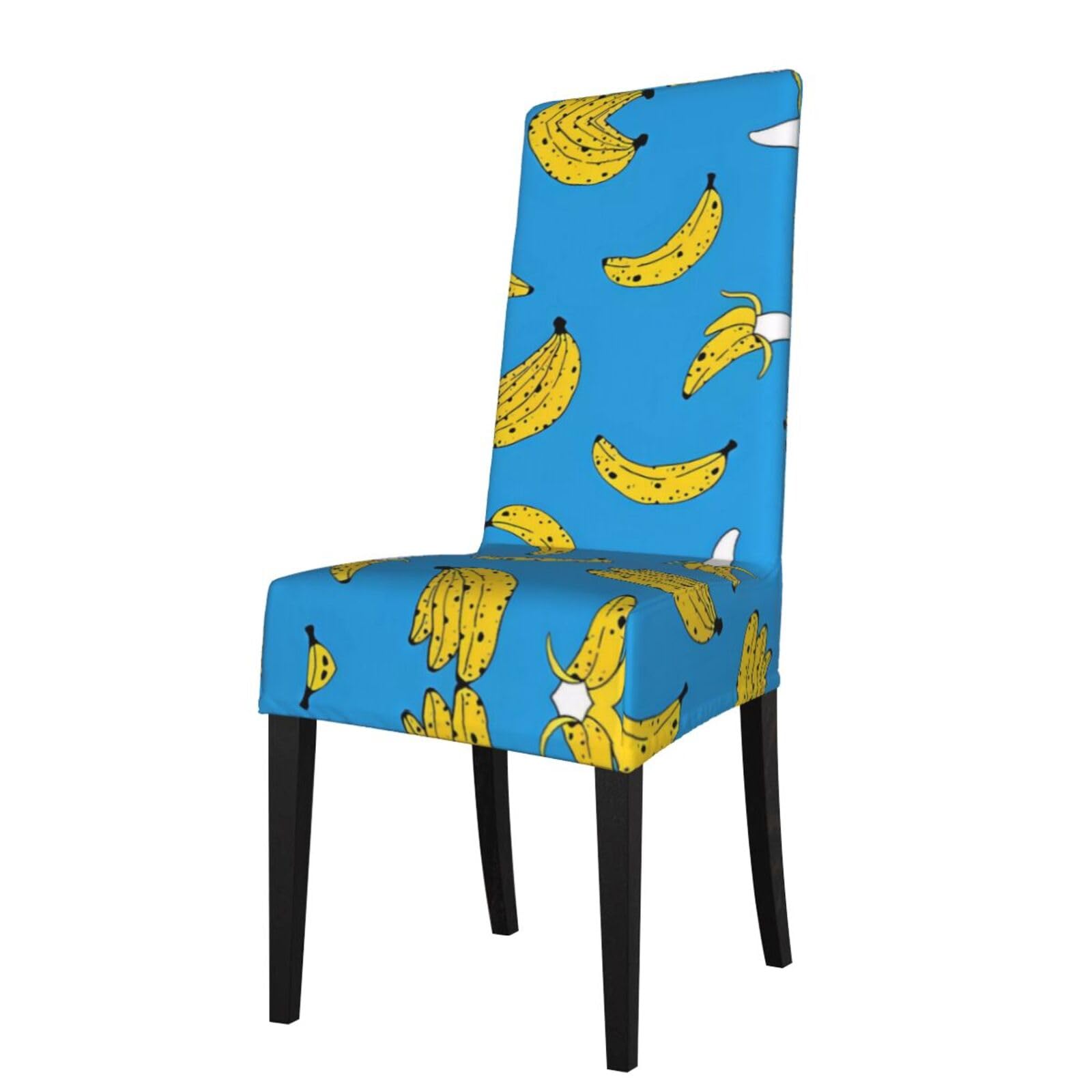YYHWHJDE Banana Print Prints Protection Cover for Dining Chair – Stretchable Slipcovers for a Refreshing Dining Room Makeover