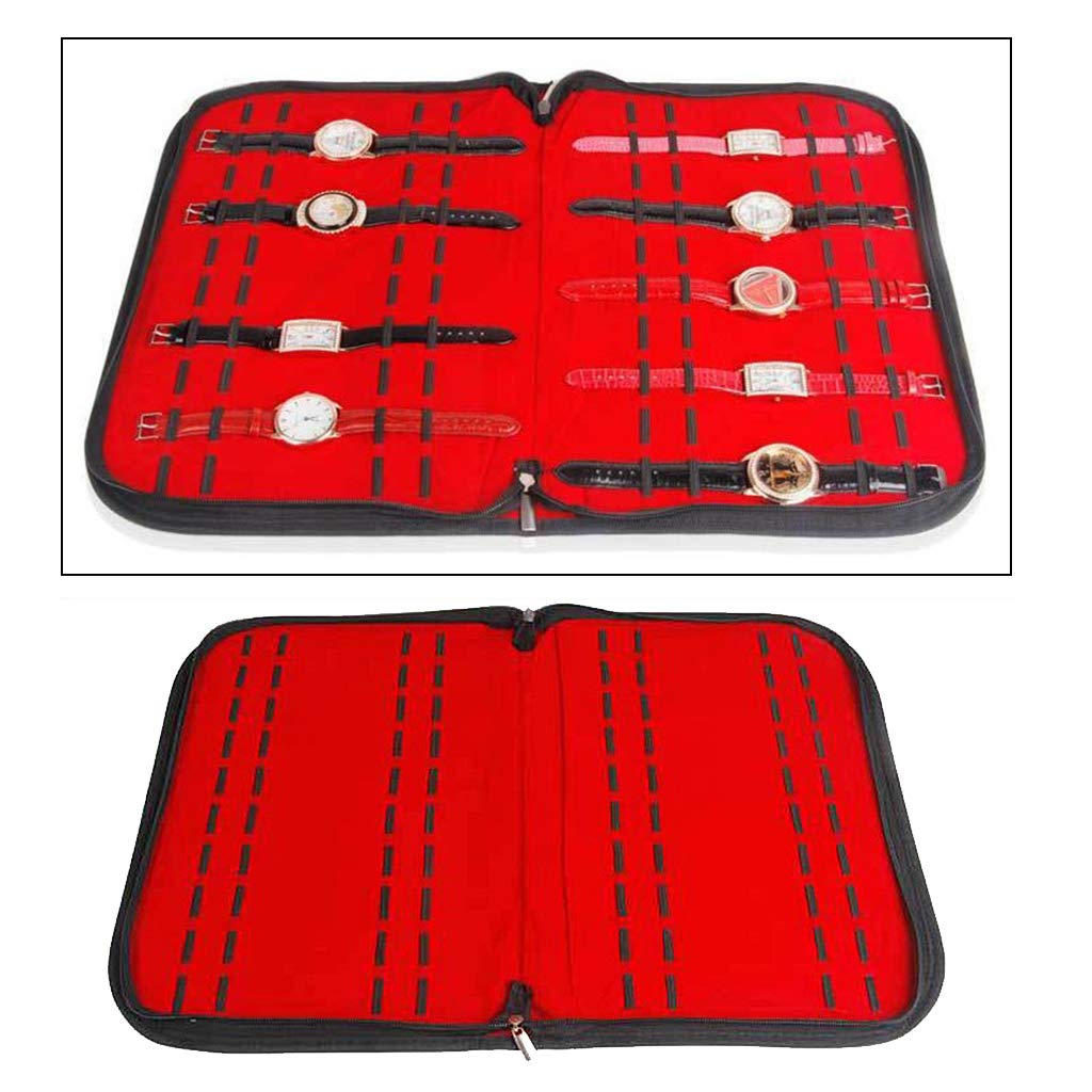 Perfeclan Caja De Almacenamiento De Reloj De 20 Compartimentos Caja De Exhibición De Sostenedor del Organizador De Joyas