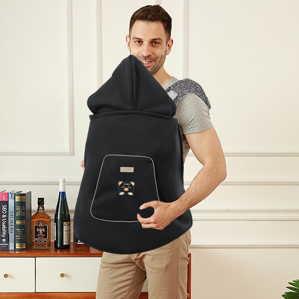 Tragecover Babytrage Winter, Warm Universal Babytragebezug, Regenschutz Babytrage mit Aufbewahrungstasche, Für Spaziergänge Im Freien Und Reisen