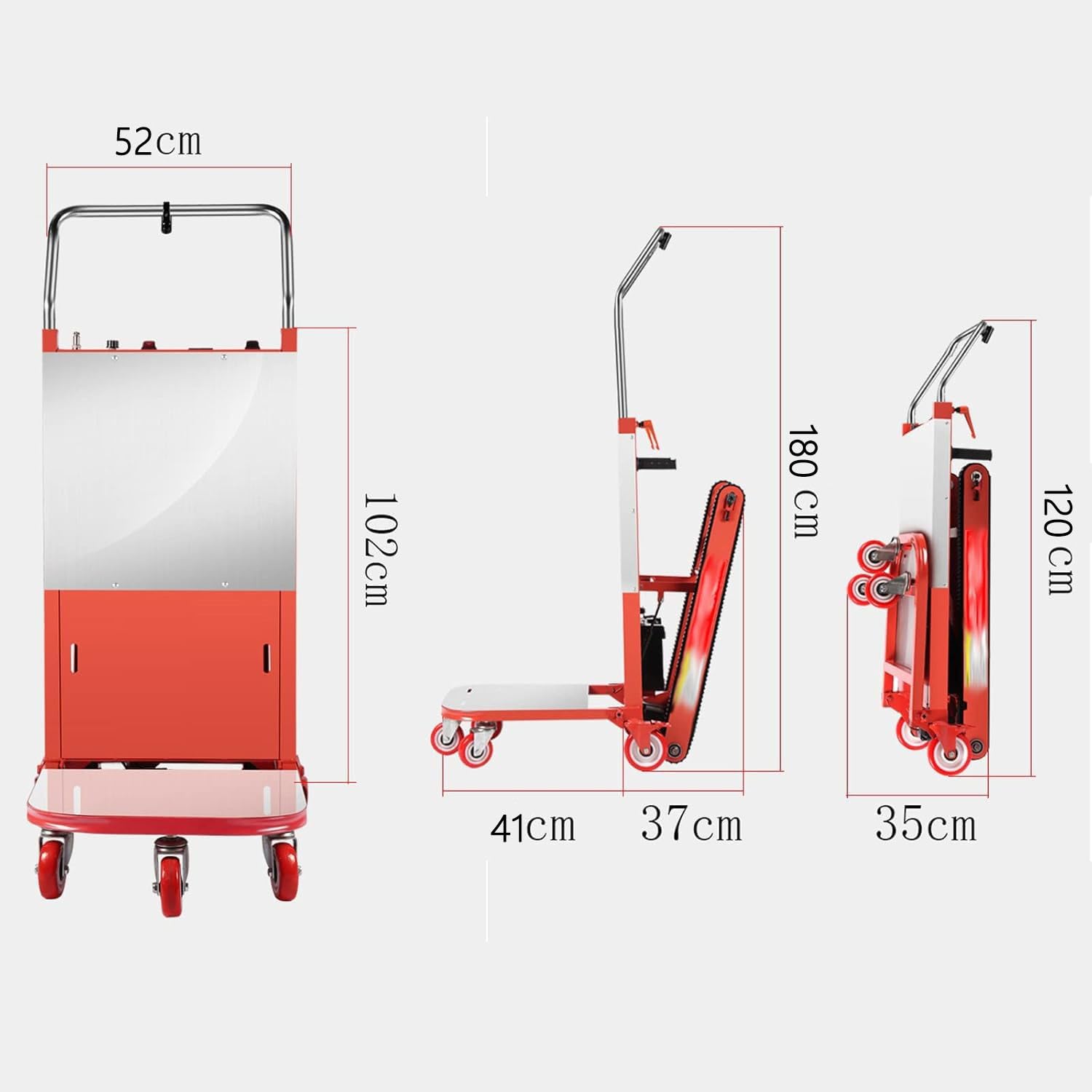 Tipo Cingolato - Montascale Elettrico,Carrello Saliscale Pieghevole Con Cingoli In Gomma,Montascale Elettrico Cingolato,Carrello Montascale Pieghevole Per Carichi Pesanti 500w