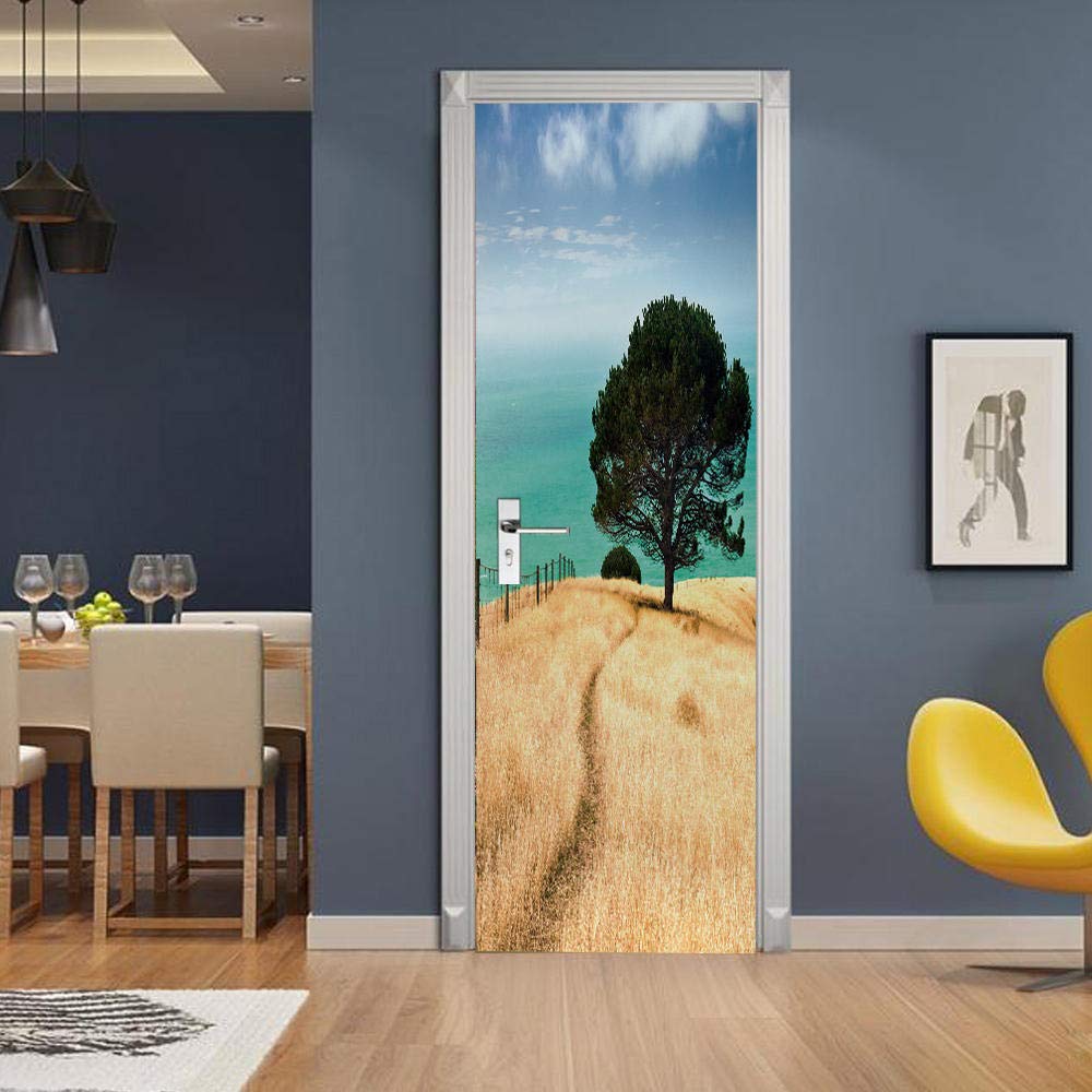 LuSeven stickers paroi de douche Art esthétique 80x200cm(31.49 inches * 78.74 inches) Autocollant de porte 3D autocollants de porte PVC papier peint LuSeven stickers paroi de douche Art esthétique 80x200cm(31.49 inches * 78.74 inches) Autocollant de porte 3D autocollants de porte PVC papier peint