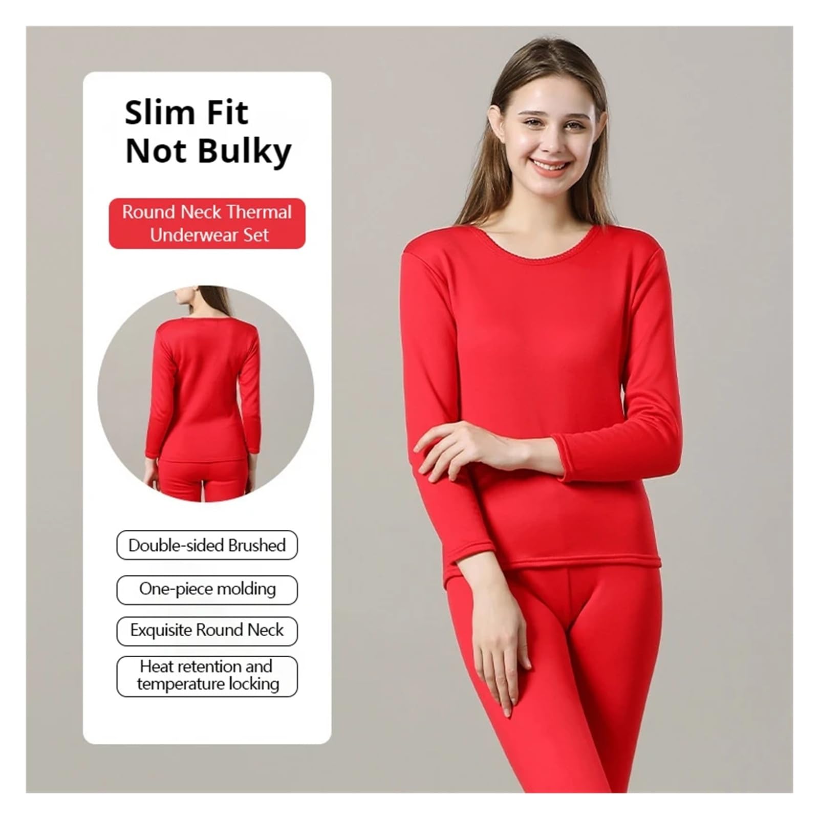Camiseta Termica Mujer Conjuntos De Ropa Interior Térmica Gruesa Tipo Calzoncillos Largos For El Invierno Ropa De Invierno para Mujer