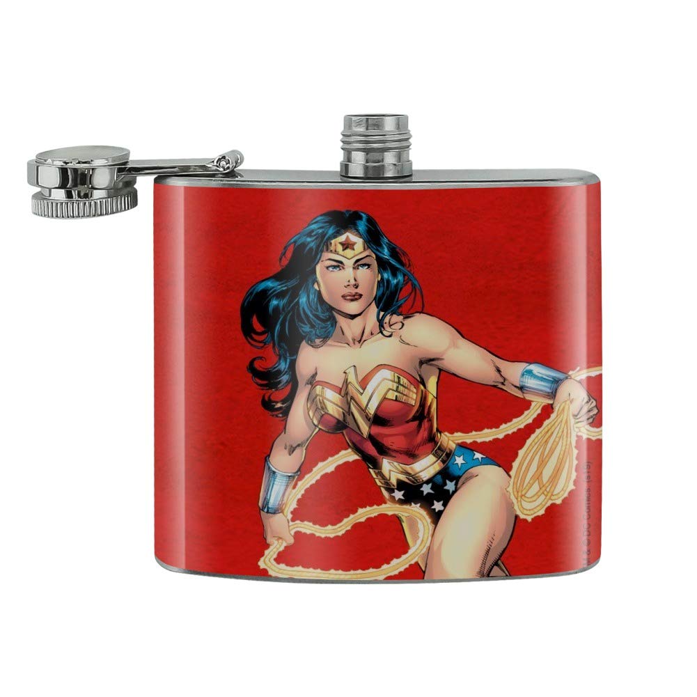 Wonder Woman Character Stainless Steel 5oz Hip Drink Kidney Flask