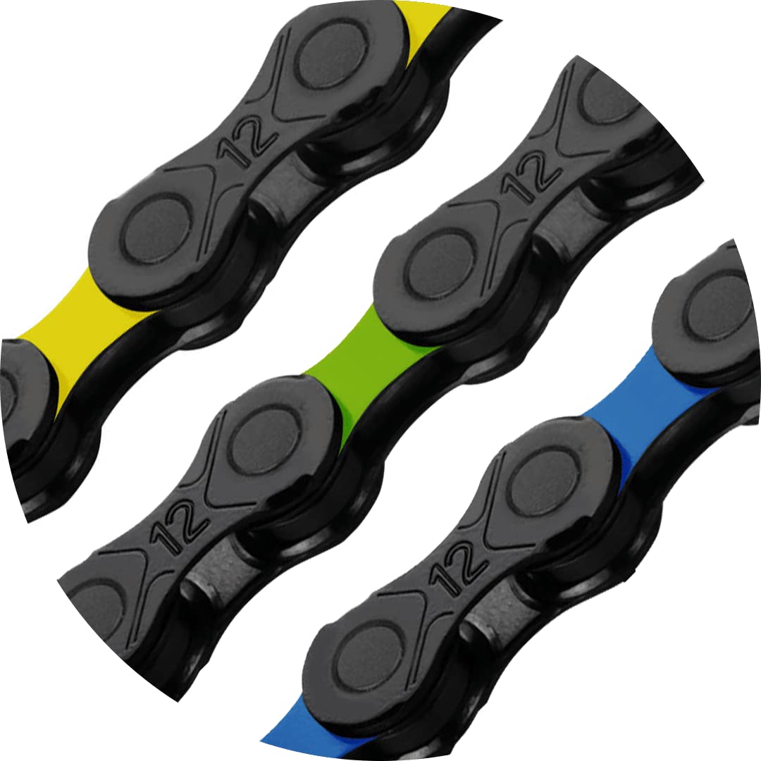 KMC 12-Speed DLC12 Series Chain | for Road/Mountain/Gravel | Shimano, SRAM, and Campagnolo Compatible | 126 Links, Missing Link Included | Orange