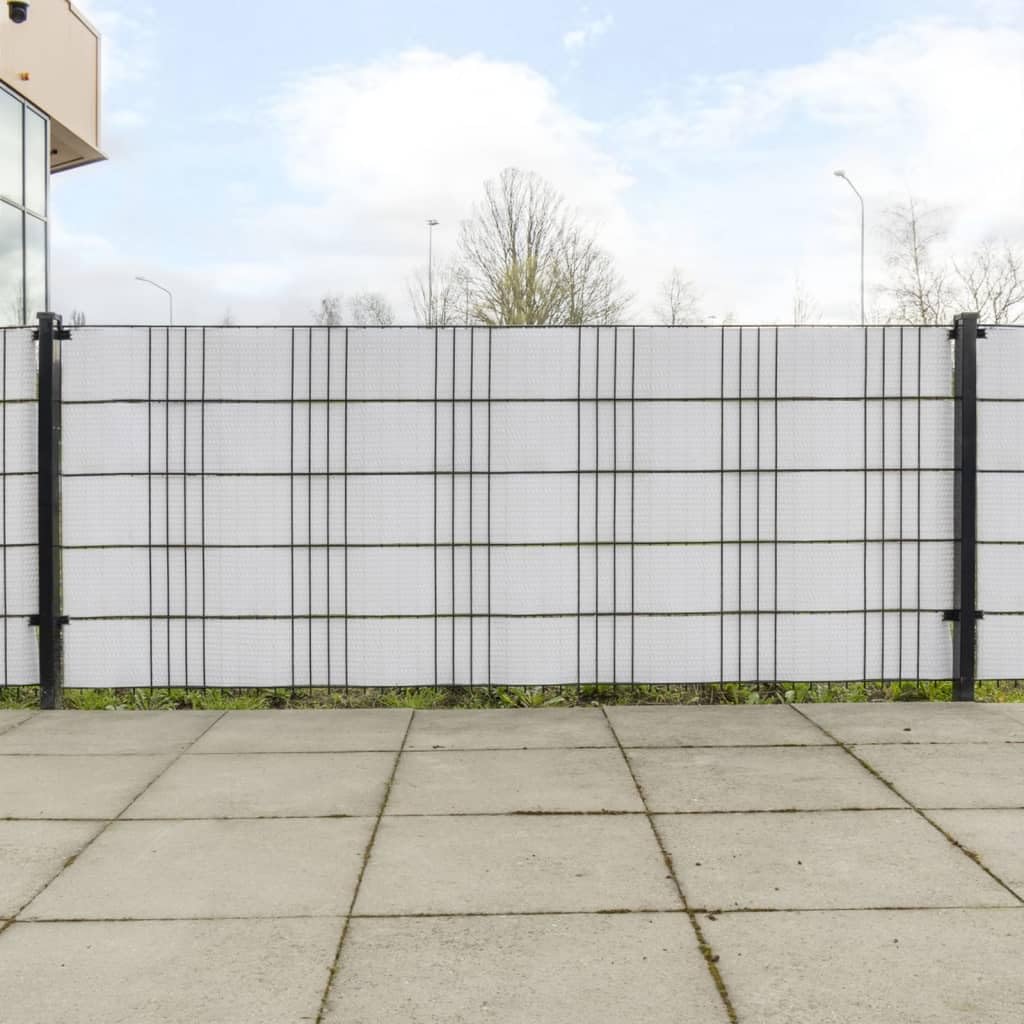 Paravents de Balcon 10 pcs Blanc 255x19 cm résine tressée,Quincaillerie,Clôtures & barrières,Panneaux de clôture,3.81 kg-156313