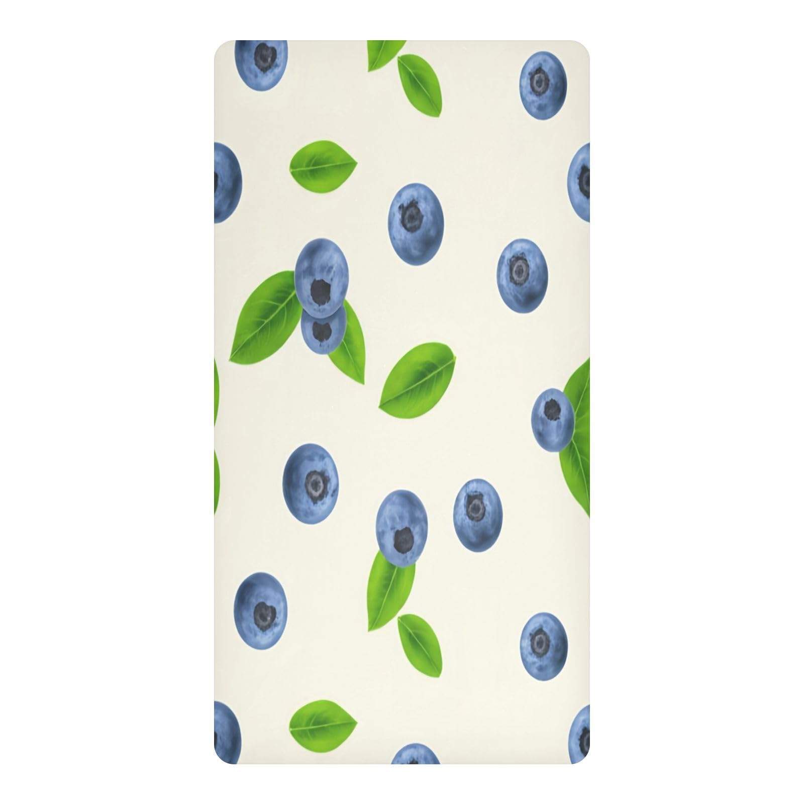 JiangGgen Blueberries Baby Crib Sheet Soft Breathable Playard Sheet-S