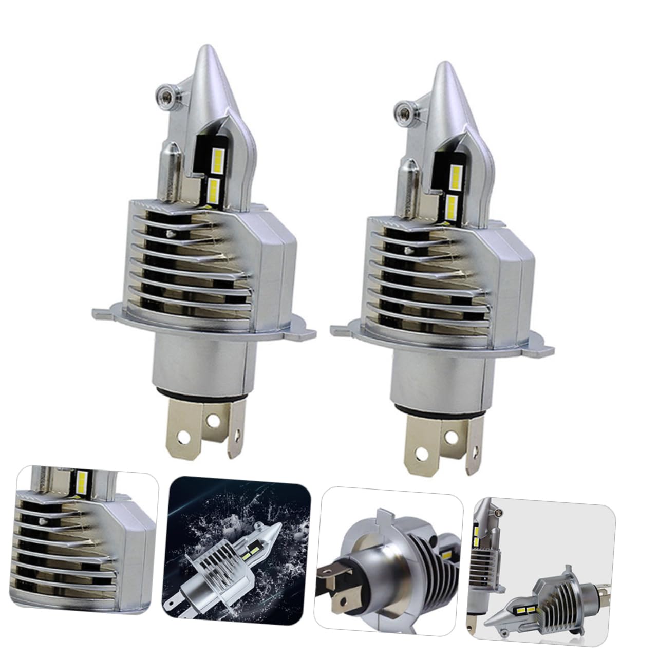 Lampadina LED H4 30w per Auto, 2 Pezzi, Alta Luminosità