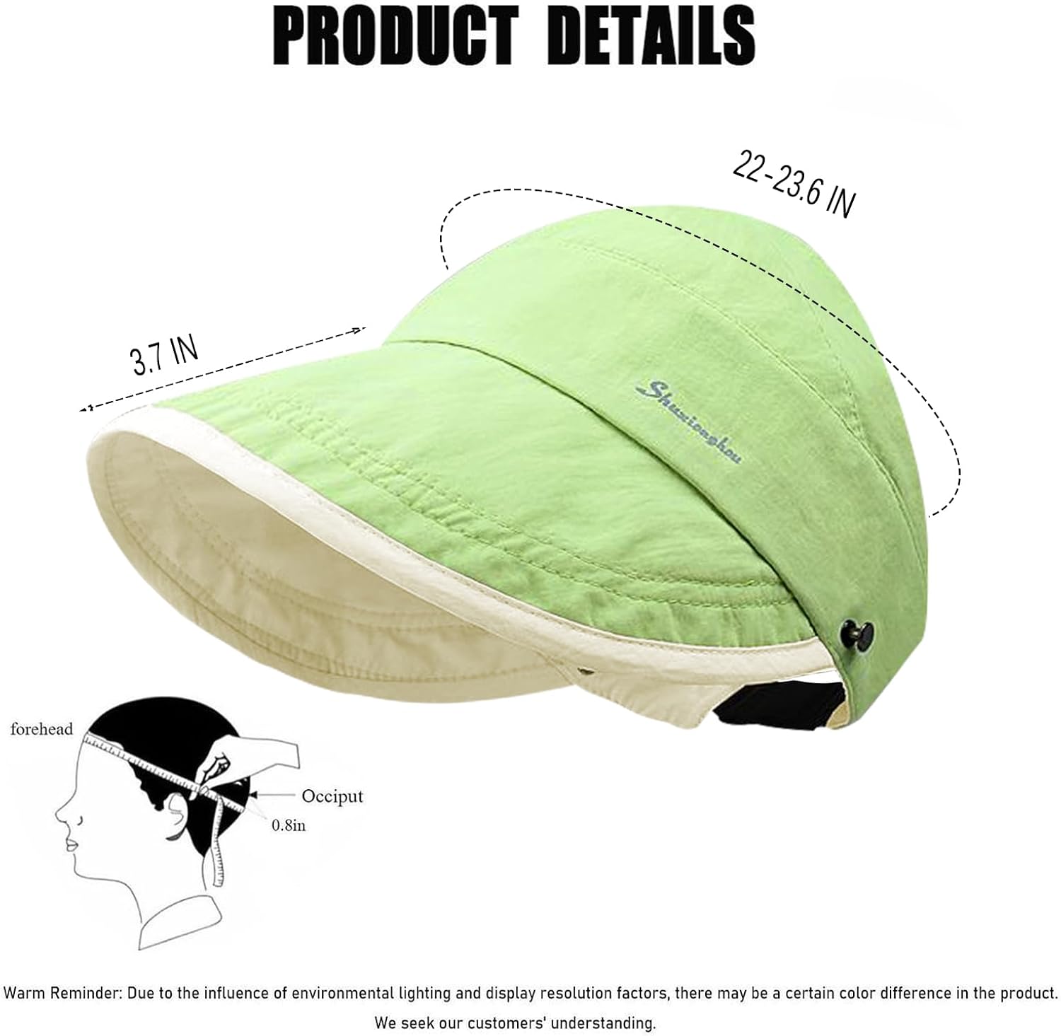 Women's Ultra - Light Foldable Sun Hat with UPF Protection - Double - Sided Dual - Color, Open - Top Ponytail Design
