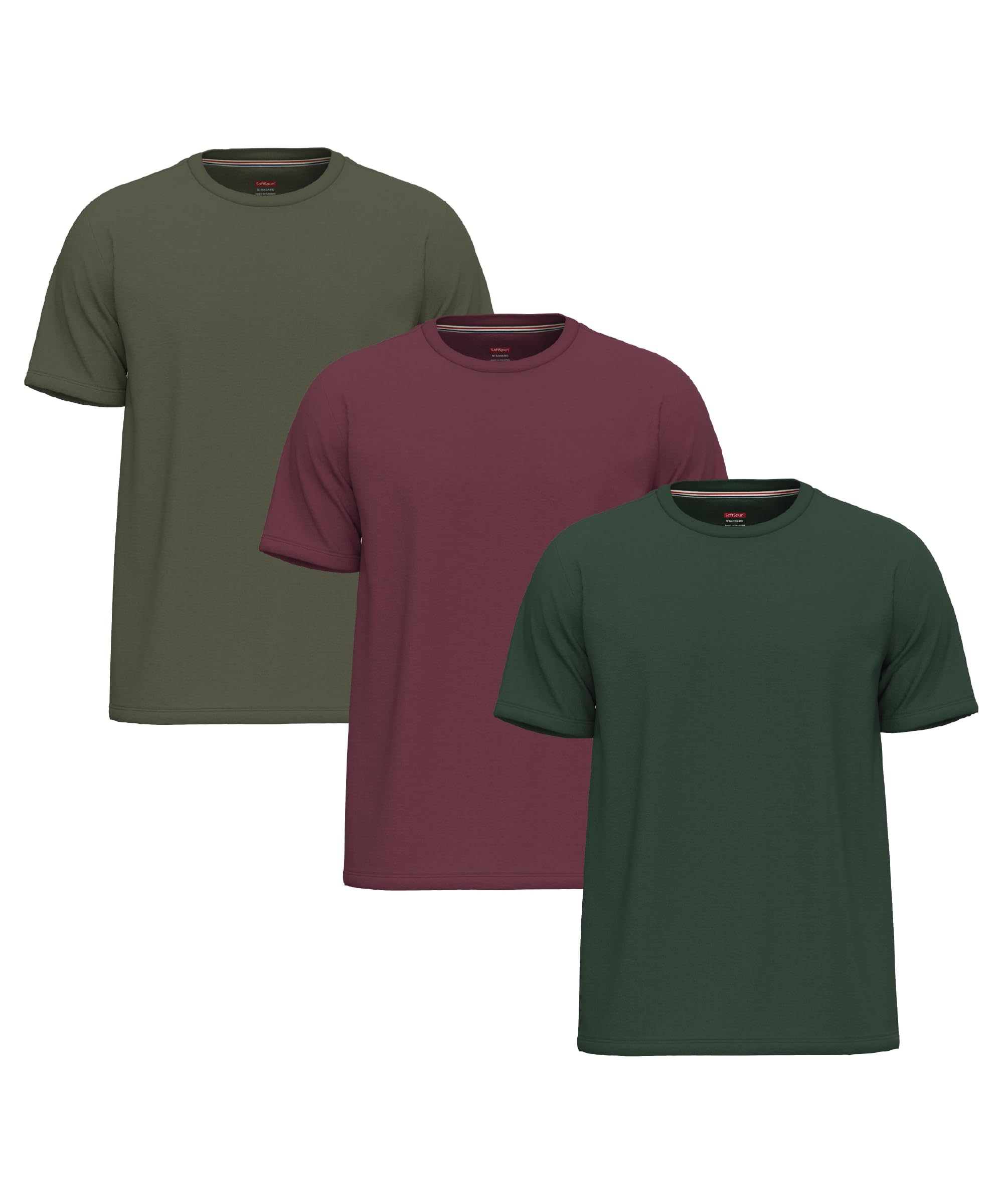 Softspun Men's Pack3 [British Traditional Collection] 3 Pack T-Shirts Tshirts Multipack Teeshirt Pack Tees Shirt Pack T-Shirt For Plain Shirt Plain Shirts Man