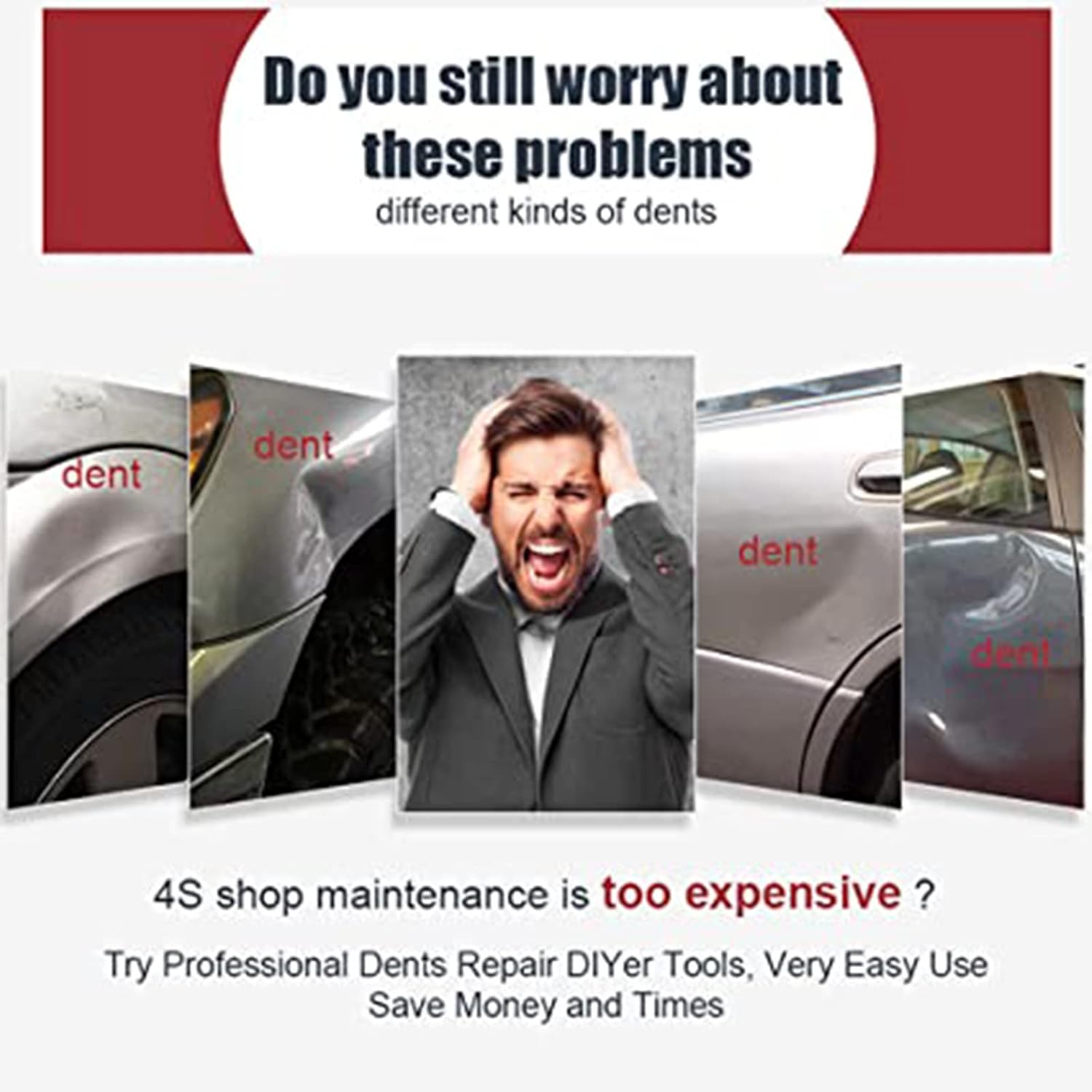 Paintless Dent Repair Tools,PDR Paintless Dent Removal Kit,Paintless Body Repair Tools,Dent Remover,Body Repair Kit