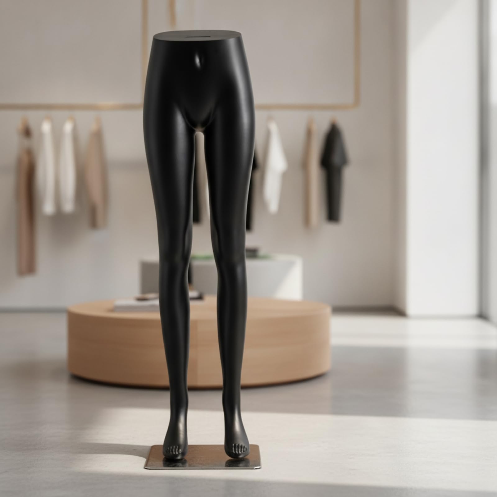 Damen-Beinmannequin mit Standfuß kompakt , Color to 4 , Beinmodell, Höhe 110 cm, Taillenumfang 67 cm, Hüftumfang 85 cm, Oberschenkelumfang 50 cm