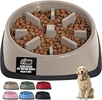 Vista 23 de GORILLA GRIP Tazones patentados de alimentación lenta sin BPA, juguete interactivo para perros y gatos, enriquecimiento de entrenamiento Turquesa