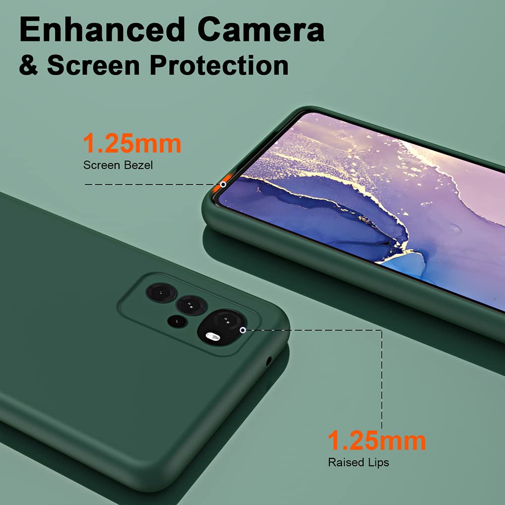 SEAHAI Cover per Motorola Moto G22, Custodia Sottile in Silicone Liquido in Gomma Gel Morbida con Fodera in Microfibra, Case Protettiva per Tutto Il Corpo Morbida al Tatto - Porpora