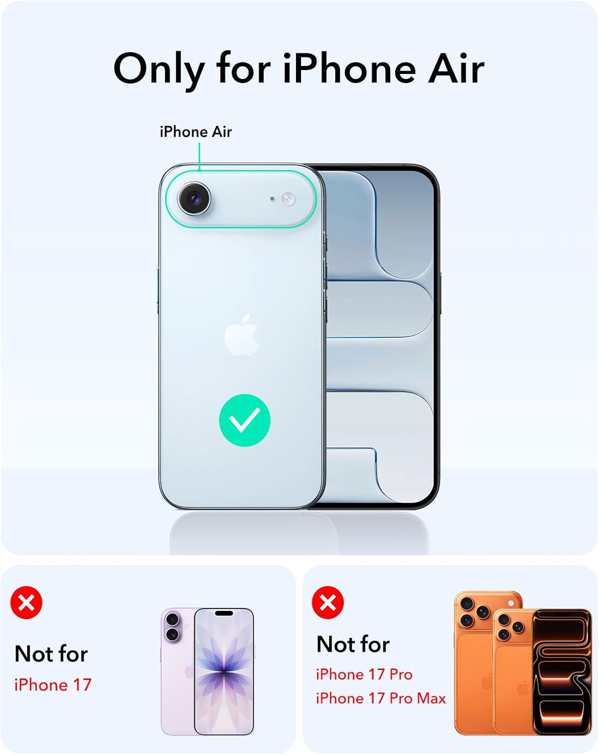 ESR for iPhone Air Case with Stash Stand, 7X Military-Grade Drop Protection, Camera Control, Shock-Absorbing iPhone 17 Air Phone Rugged case, Compatible with MagSafe Accessories, Cyber Series, Black - Image 2