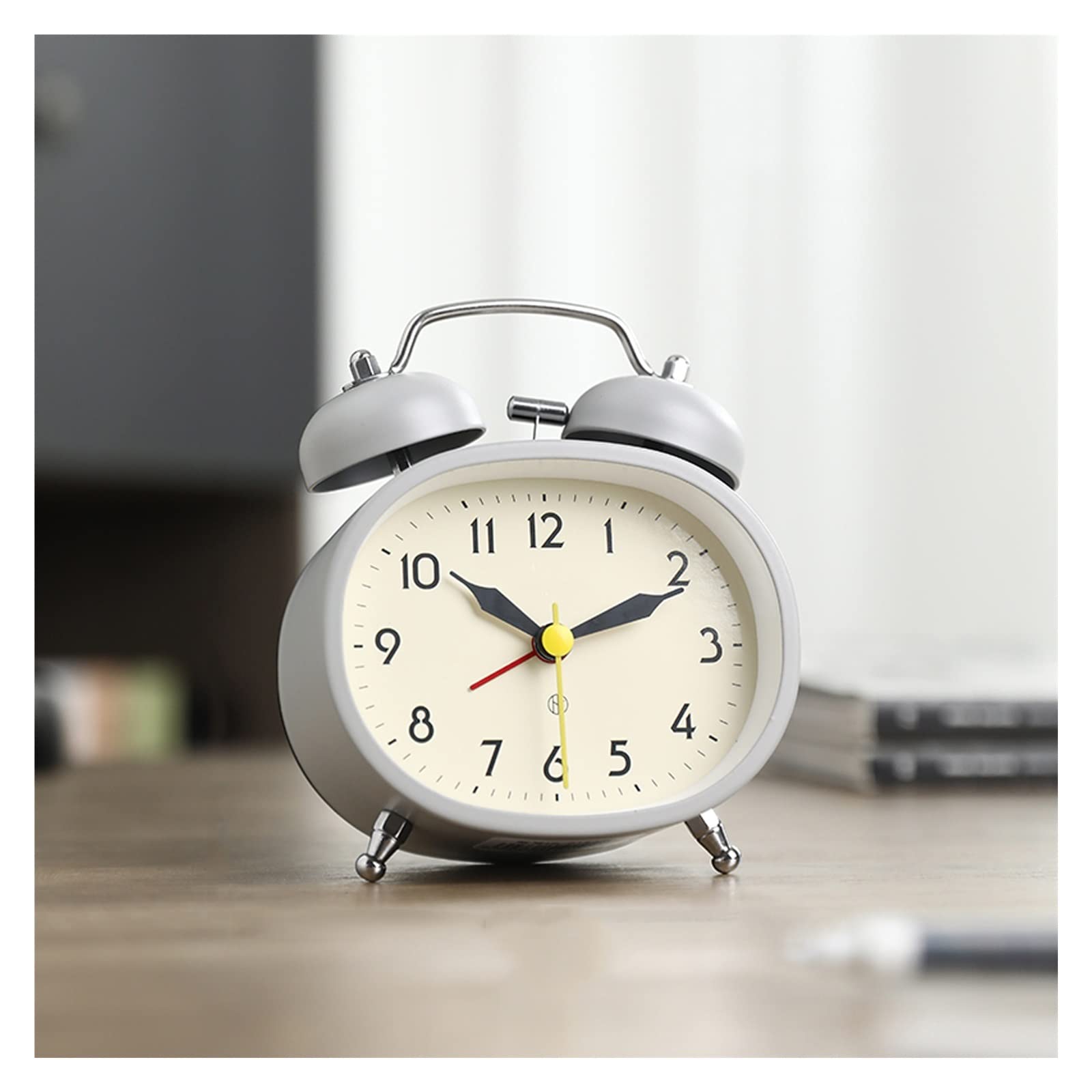 BMKGODN alarm clock， Minimalism Loud Volume Alarm Desktop Clock for Students Children's Room Gifts(Grey)