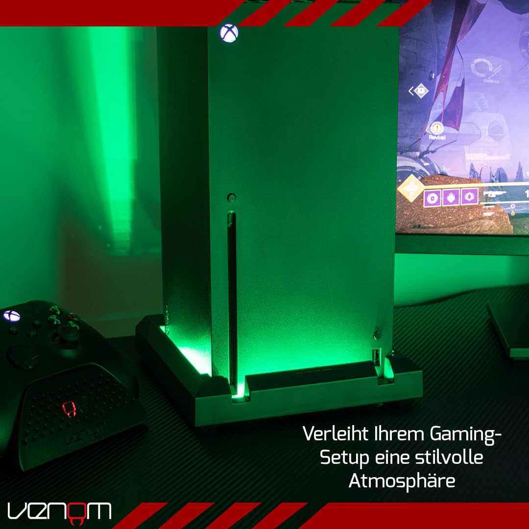 Venom Mehrfarbiger Konsolenständer mit LED-Licht (Xbox Series X) (Xbox Series X)