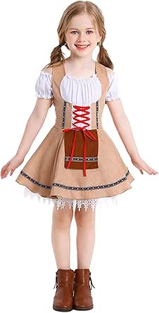 Costume De Robe Bavarois Dirndl Oktoberfest Pour Le Festival, Tenue