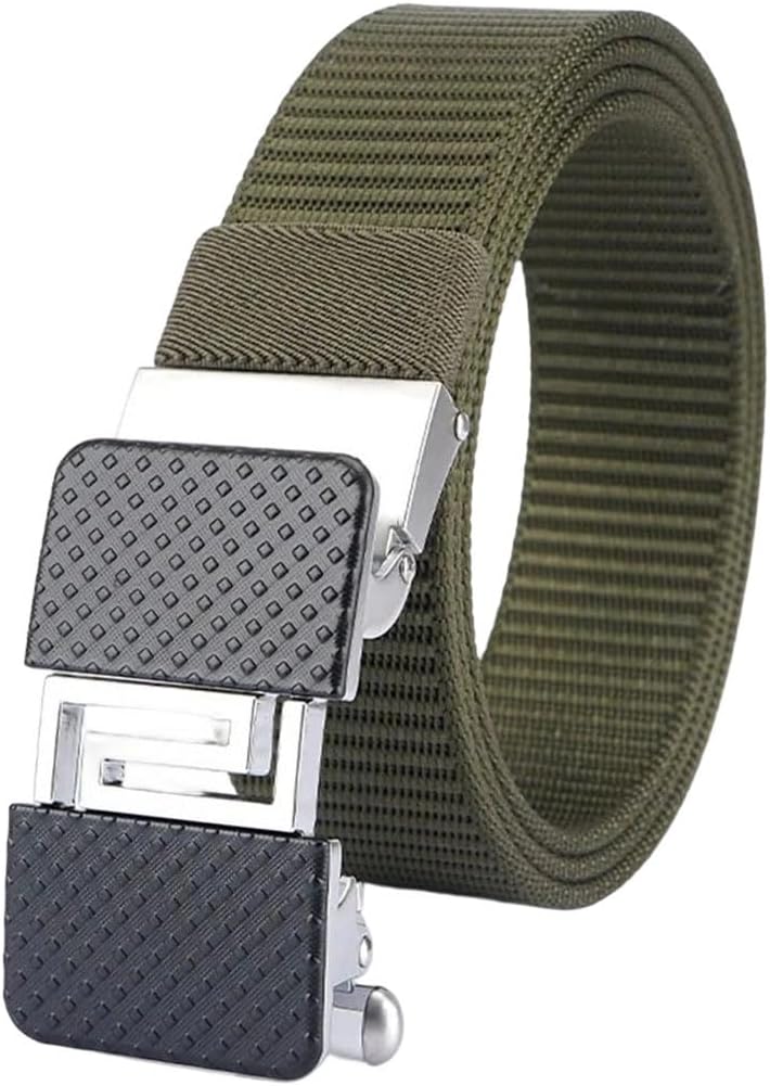 Men's Tactical Outdoor Hunting Multi Function Alloy Automatic Buckle Belt Soft Real Nylon