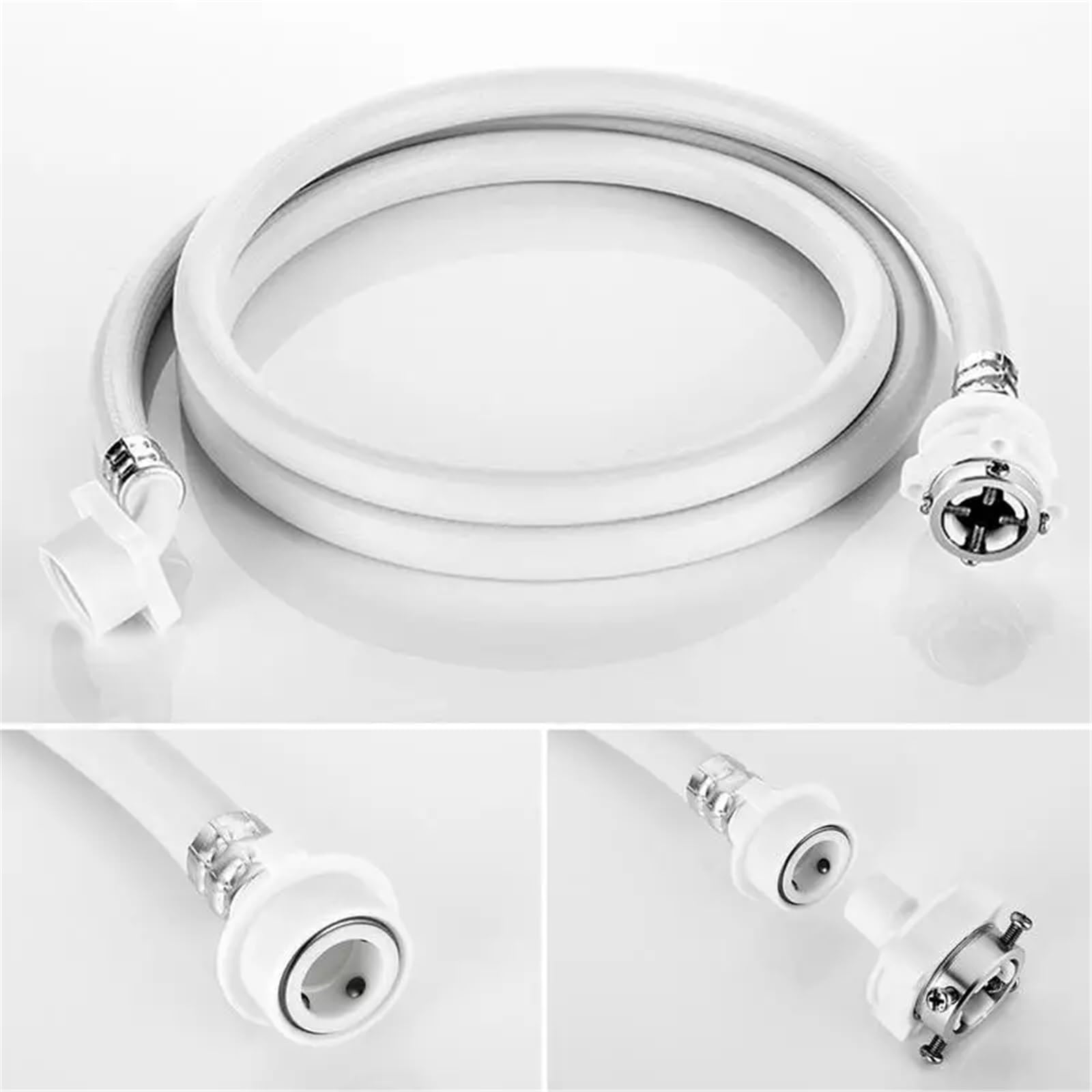 Tubo di scarico per lavatrice Tubo di carico acqua for lavatrice bianco 1,5-5 m(5m)
