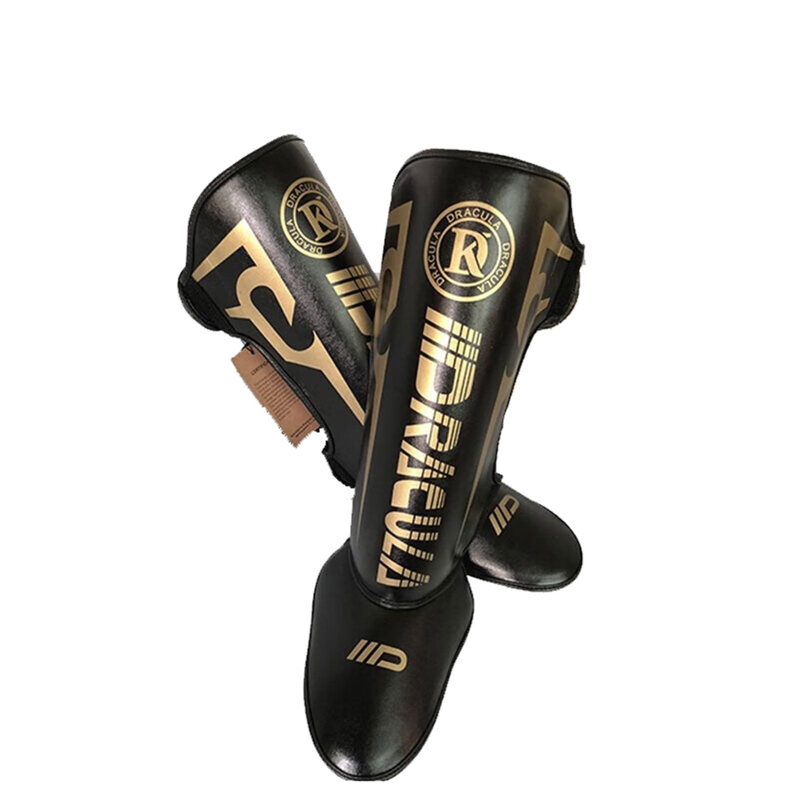 Wansiman Gold Elasticated Padded Leg Foot Protector,Martial Arts Shinguards,Leg Shin Guards,Muay Thai Shin Guards,Instep Guard,Kickboxing Shin Guards,Sparring,For Bjj And Boxing,Martial Arts