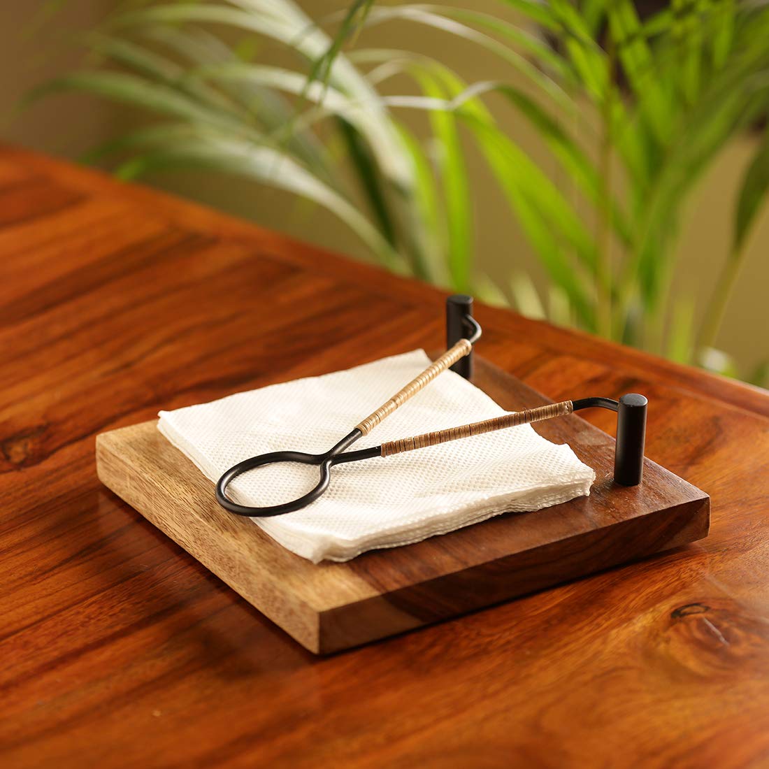 Buy ExclusiveLane Cane Handwoven Napkin Holders for Dining Table in