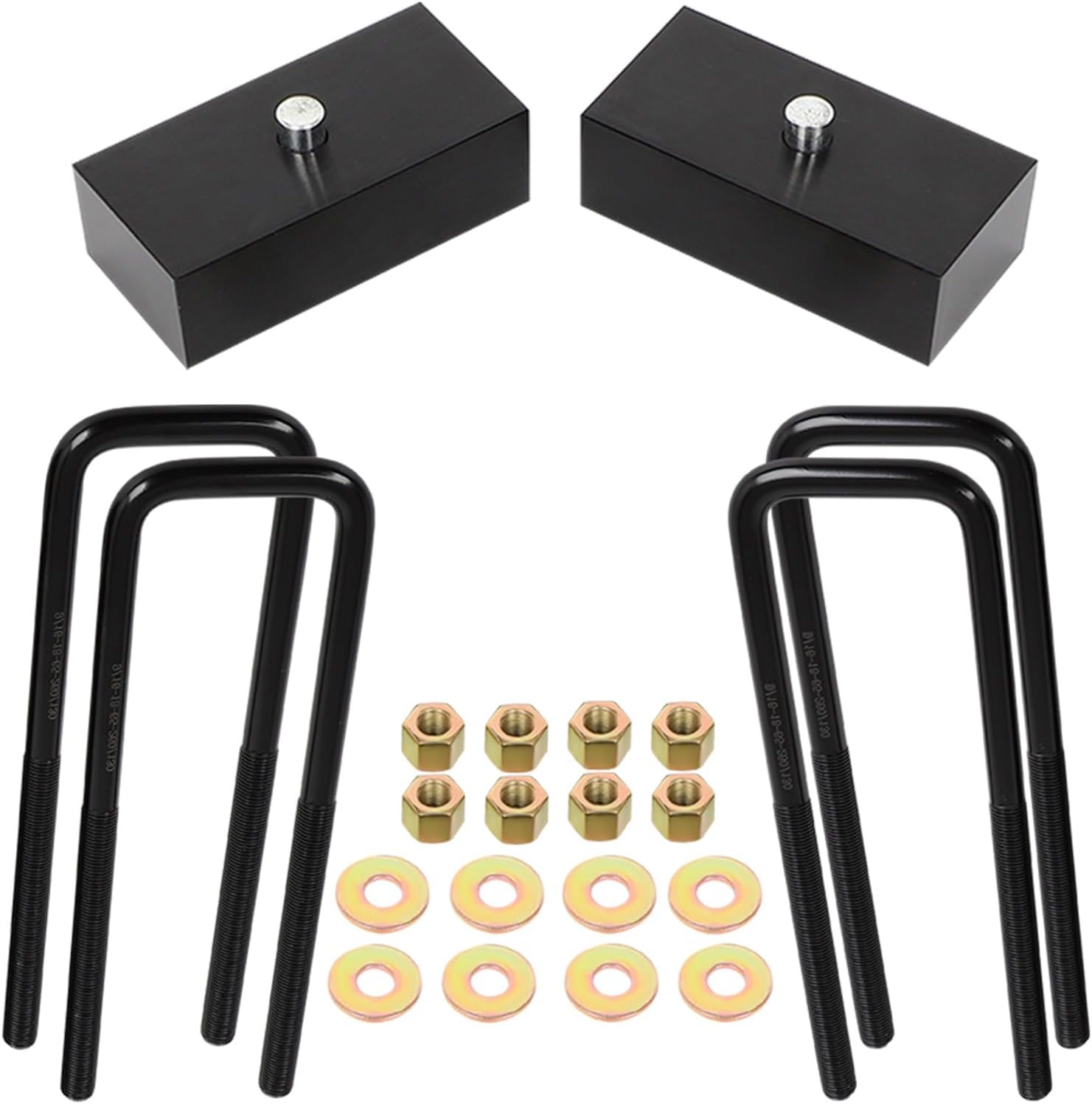 SCITOO 1.5" Rear Lift Blocks for 2000-2010 for Chevy Silverado for GMC Sierra 1500HD/2500HD/3500HD 8-Lug 2WD/4WD - High-Strength Steel Rear Lift Blocks 9/16th Pin Coil Spring Spacer