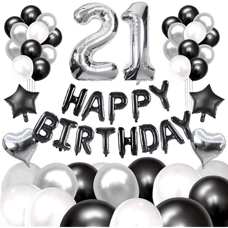 Amazon 誕生日 飾り付け セット 21歳の誕生日デコレーション パーティー装飾セット ラテックスバルーン 男の子 女の子用 ローズゴールド 風船 バルーン おもちゃ