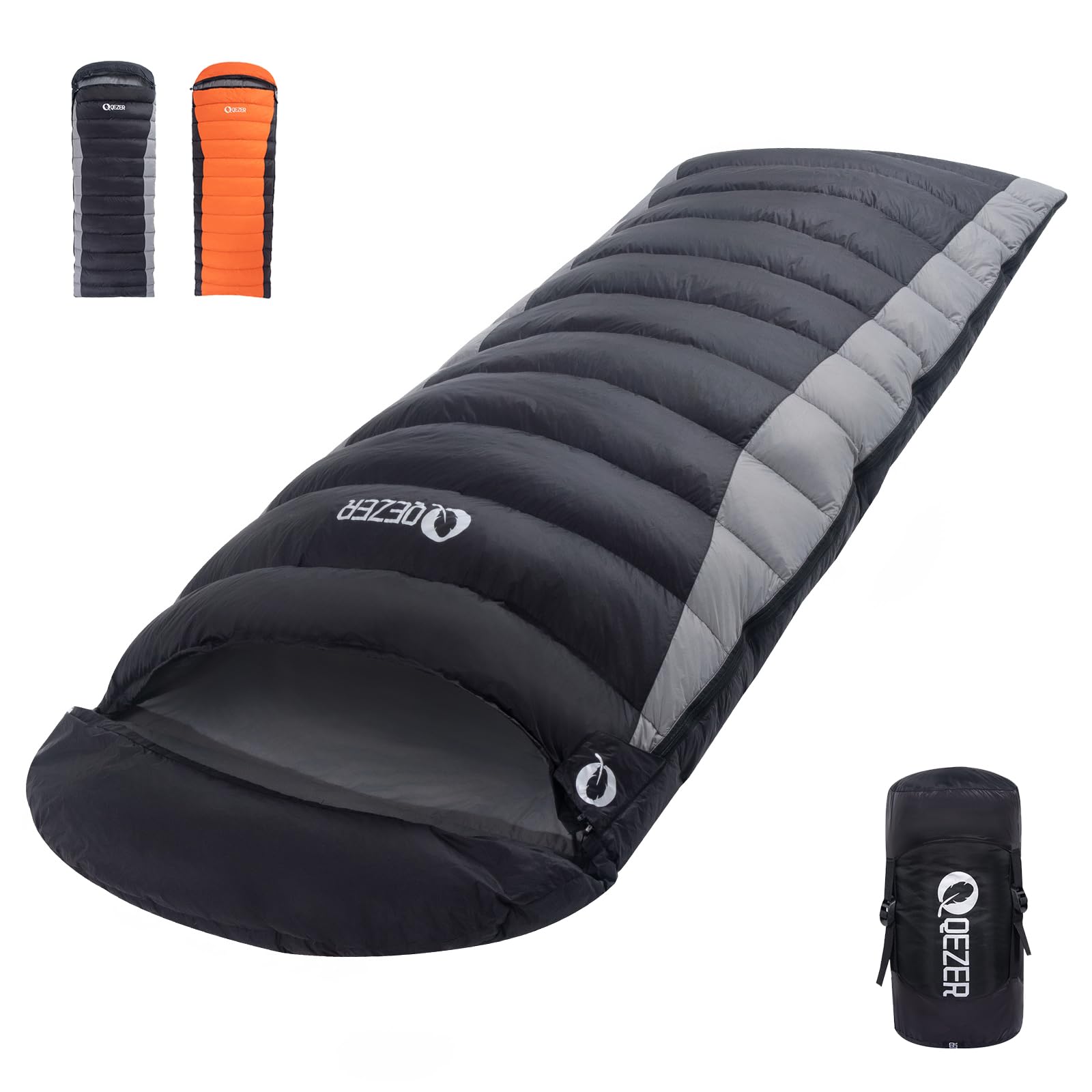 Amazon.com : QEZER Down Sleeping Bag for Adults 600 Fill