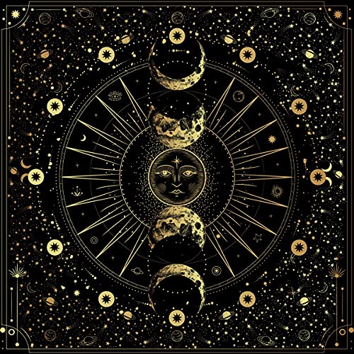 richhome Bohemian Celestial Sun Duvet Cover Set Single Moon Stars Bedding Set for Teens Kids Golden Black Breathable Cover Soft Quilt Cover Bedroom Decor Bedspread - Image 4