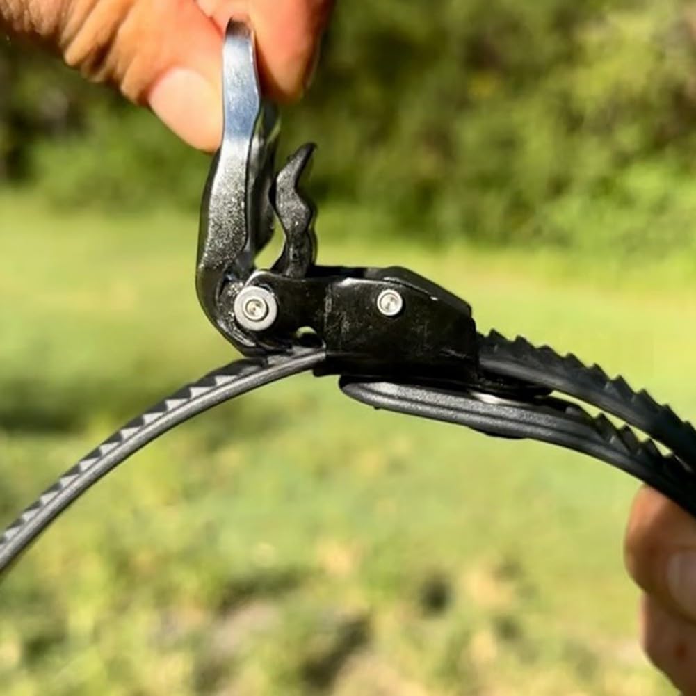Cinghie resistenti, in acciaio inox, sicurezza duratura per attrezzi da giardino e attrezzature esterne, sistema di bloccaggio a cricchetto riutilizzabile (32 cm)
