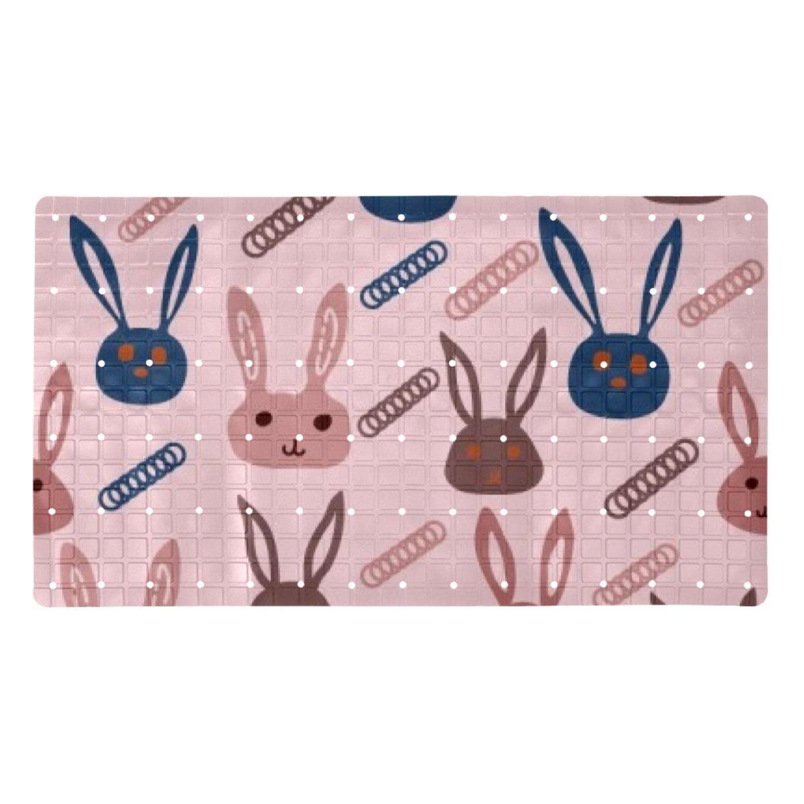 Tapis de baignoire antidérapant lapin 40x70cm pour enfants