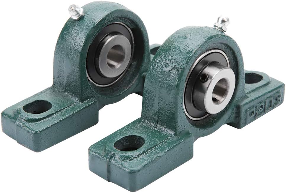 2 Pieces Pillow Block Bearing, UCP204 20mm Inside Diameter Pillow Block Bearing Ball Mounted Bearing