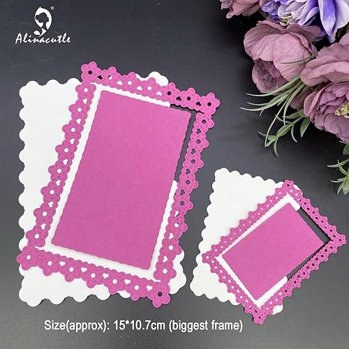 Miniatura 5 de Alinacutle Marcos florales de flores de trébol de la suerte, troquelado, troquelado, troquelado, para hacer tarjetas hechas a mano, álbum de