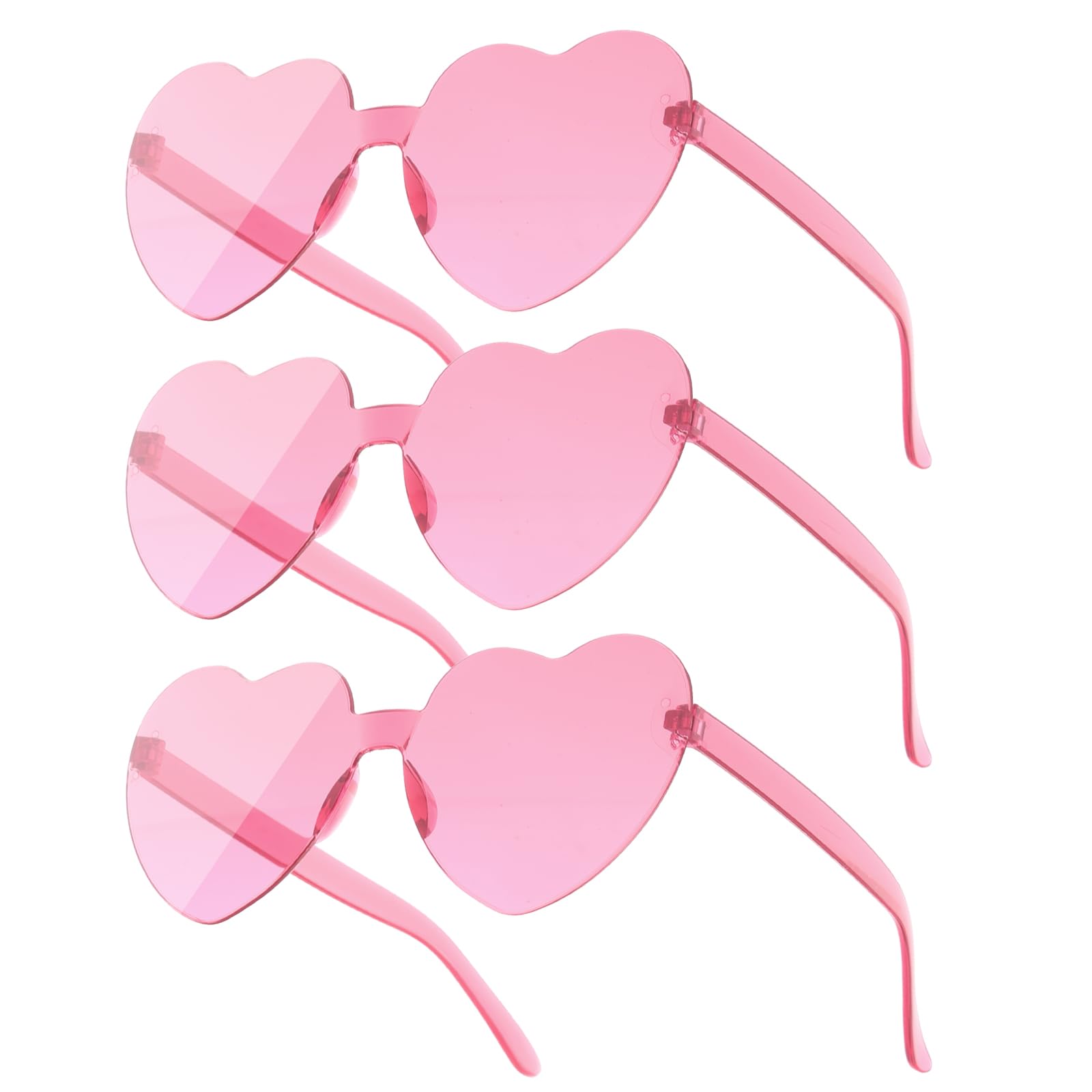 Yomaido Pink Heart Shape Sunglasses, Heartform-3pcs-rosa, Forma