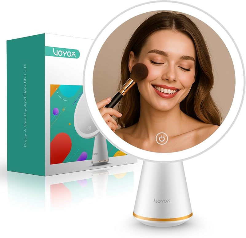 Espelho para Maquiagem VOYOR CM110 Recarregável para Viagem com Luzes LED