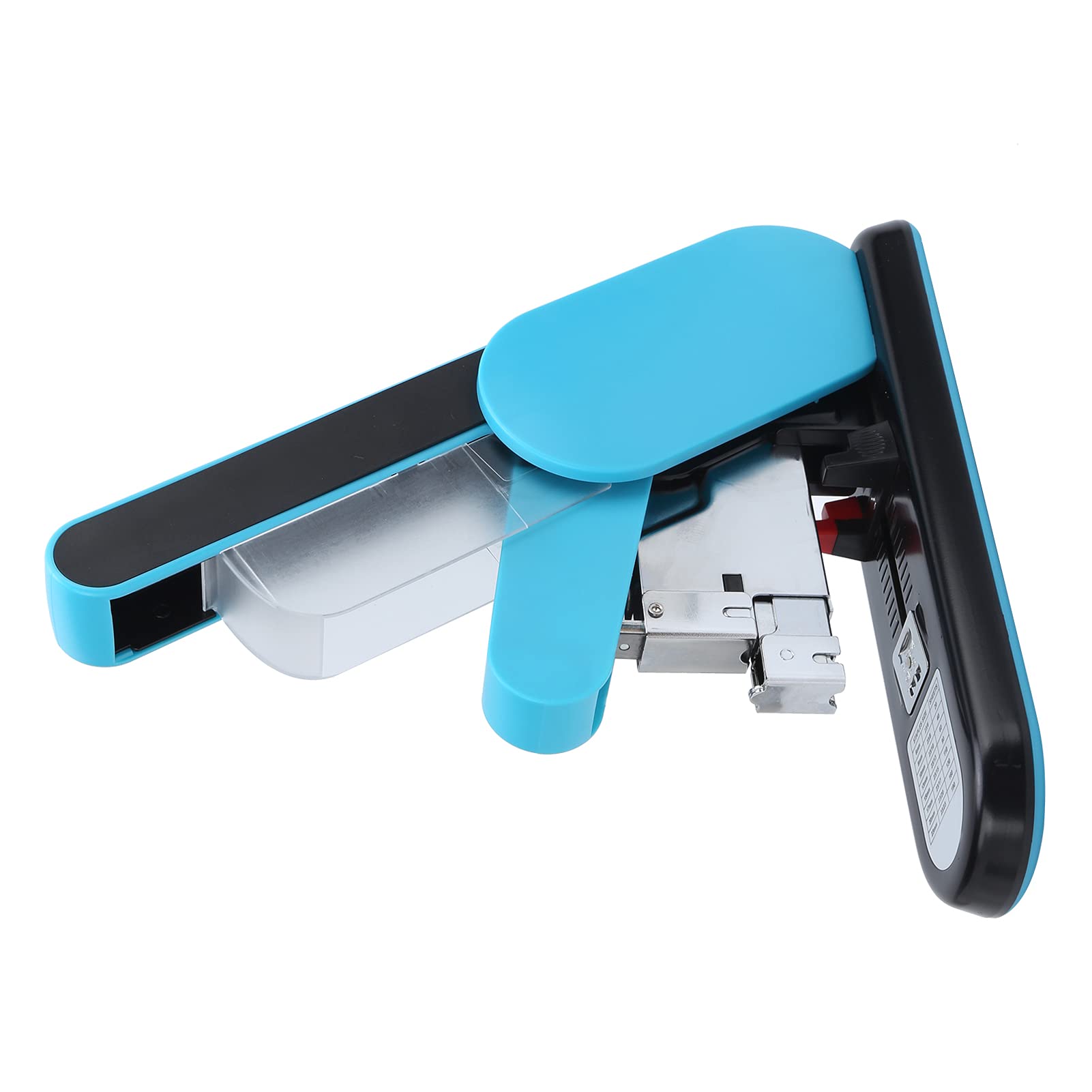 Tnfeeon Grapadora de Alta Capacidad 190 Hojas Grapadora de Alta Capacidad de Gran Guía de Papel Ajustable de Metal Deflector Antipellizcos Ahorro de Mano de Obra (BLUE)