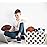 HKEC Rectangle Rugby Storage Basket with Handles, Collapsible Toys Bin, Cute Books Box,Room Decor(Rugby)