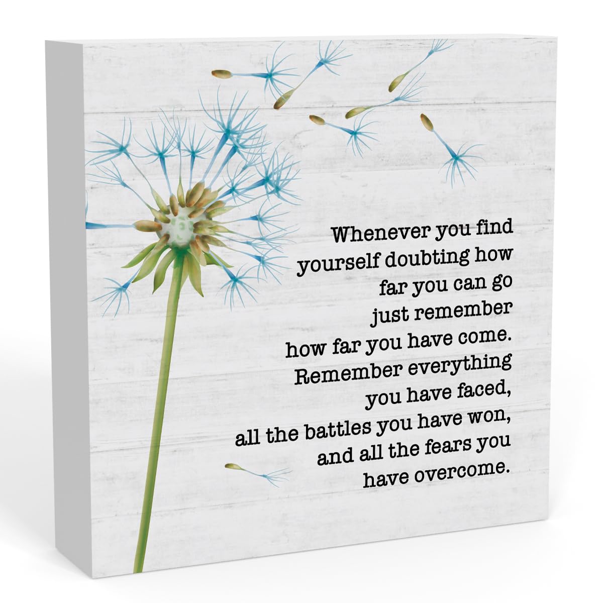 Positive Quotes Whenever You Find Yourself Sign, Home Office Desk Decor for Women, Office Shelf Cubicle Table Graduation Decor Inspirational Cheer Up Coworker Gifts 5 X 5 Inch