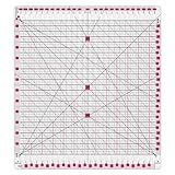 VIVIZEN Quilt-Lineal | 12.5x12.5 Inch Schlitz-Quilt-Lineal zum Schneiden, Nähen und Patchwork | Acryl-Stepp-Lineal mit Messung