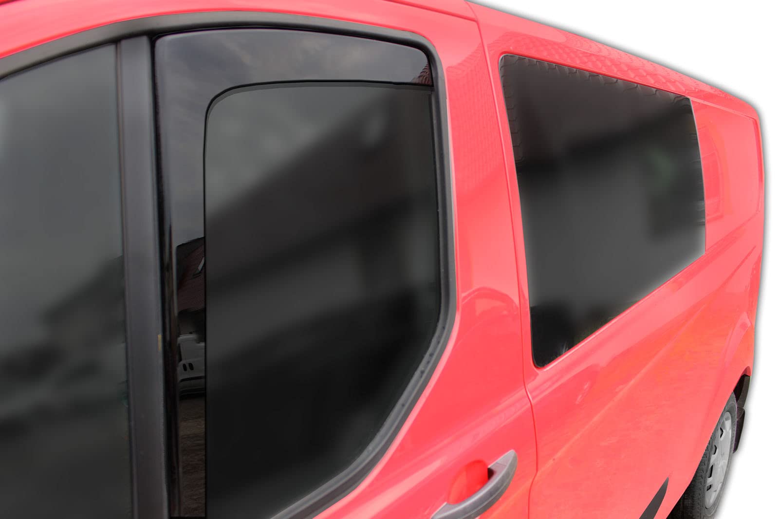 J&J Automotive | Deflettori D'Aria Antiturbo Per Ranger T6-Porte 2012-2023, Set di 4 Pz, Nero