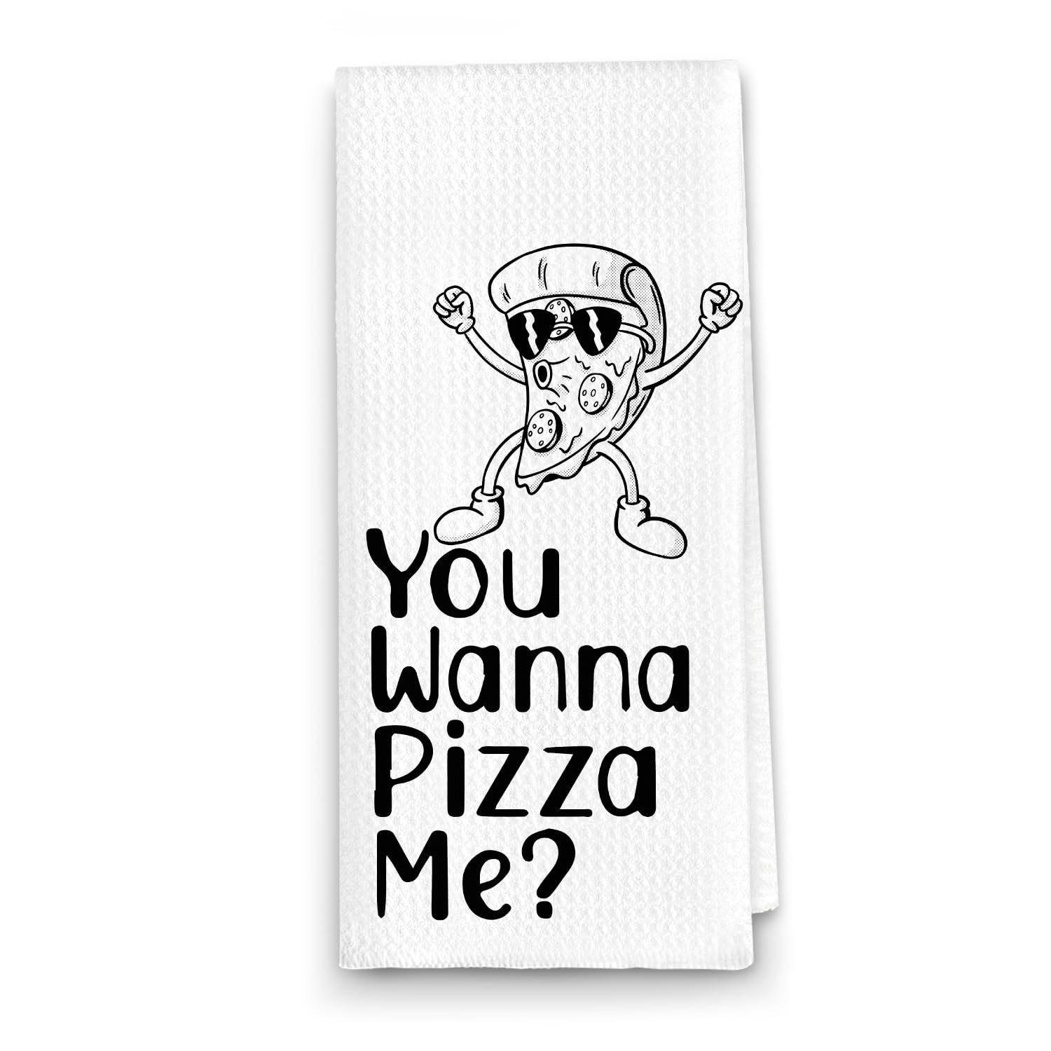 ETYZE Funky Pizza Kitchen Towel Dish Towels for Kitchen, You Wanna Pizza Me Tea Towels Absorbent Hand Tea Bathroom Towel,Gifts for Pizzas Lover