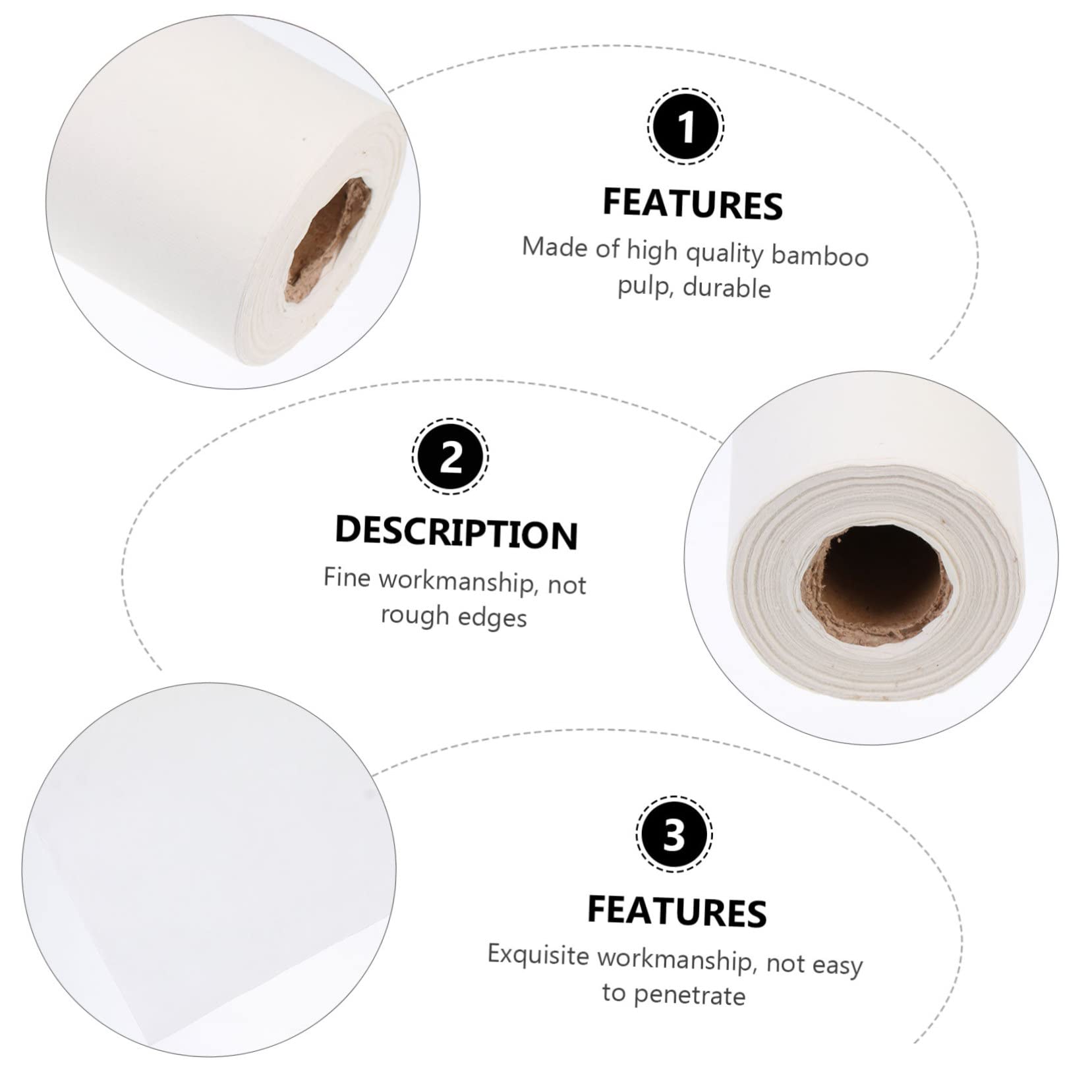 OSALADI Versatile 1 Roll Rice Paper Calligraphy Painting Writing Chinese Art Heavy Duty Easy to Use