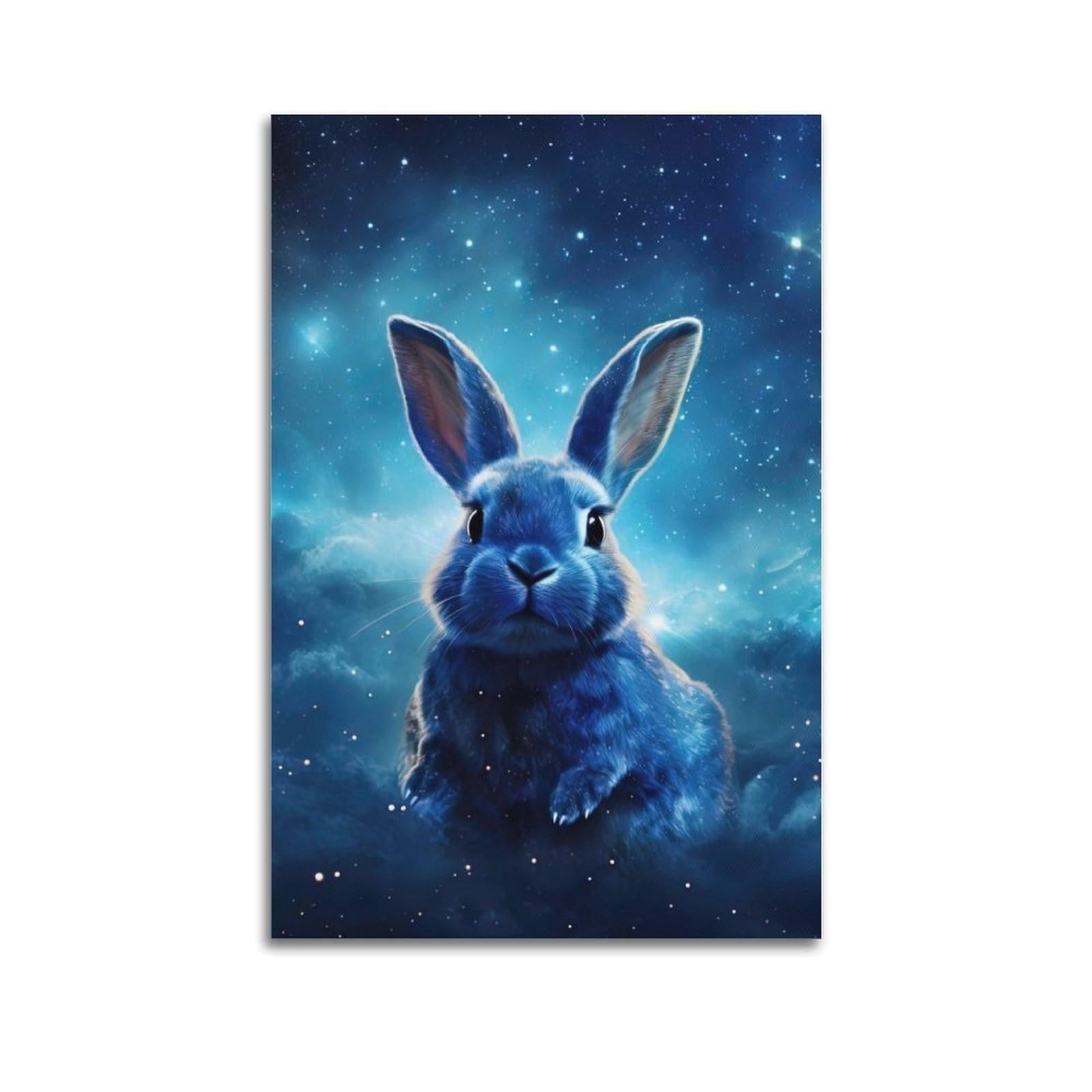 WZKTCL Animal Poster Bunnies in The Sky Poster Decorative Painting Canvas Wall Posters And Art Picture Print Modern Family Bedroom Decor Posters 24x36inch(60x90cm)