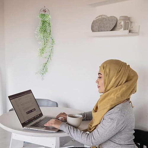 Miniatura 9 de Hoement Vine Simulated Shop Store - Tallo de simulación para decoración decorativa de ratán para el hogar flores de fiesta verdes vegetación falsa