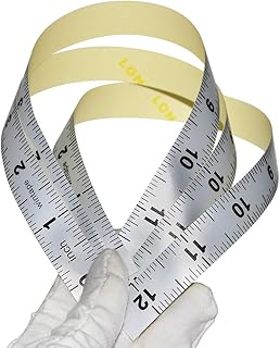 WIN TAPE Pack of 5pcs 12 Inches Short Adhesive Table Sticky Measuring Tape Ruler Self-Adhesive Tape Measure (Inches)