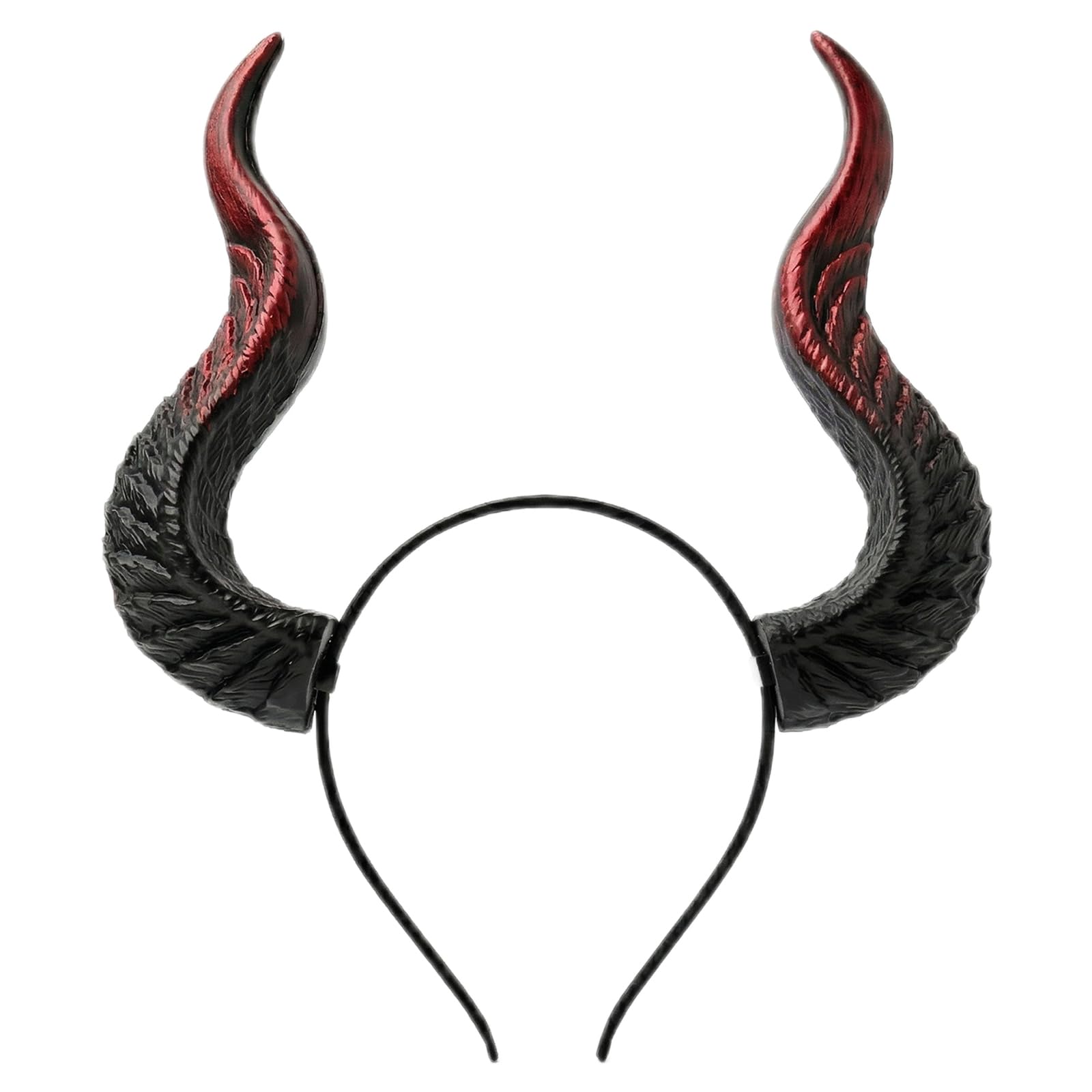 Women Halloween Devil Horns Headband Gothic Demon Witch Hairband Ox Sheep Horn Hair Hoop Headdress Day of the Dead Headwear Halloween Cosplay Party Headpiece Fancy Dress Costume Hair Accessory