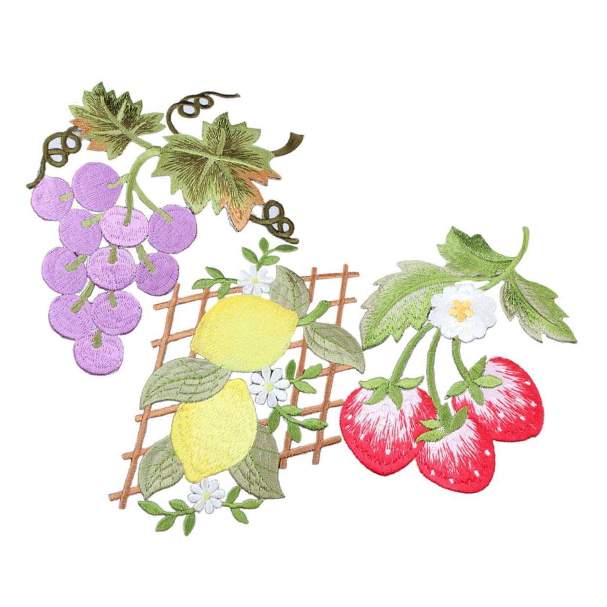 jojofuny 4 Set Ricamata Con Frutta Salto Appliques Cerotti Stoffa Toppe Di Frutta Ricamate Giacca Vestiti Cucire L'applique Forniture Artigianali Fai -da -te Tessuto 3 Pezzi*4