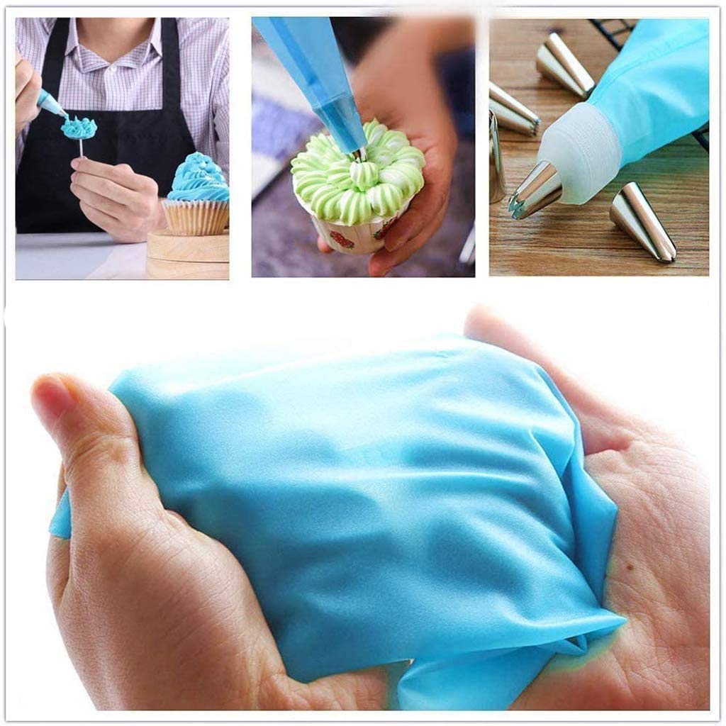 Sac à poche in silicone, set da 8 beccucci in acciaio inox con accoppiatore, 30 cm